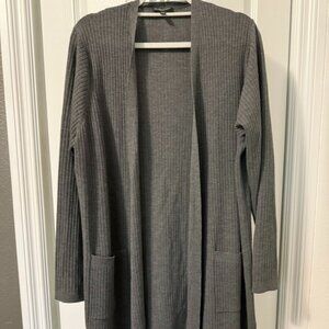 Eileen Fisher Washable Wool Ribbed Long Cardigan - Size 2X